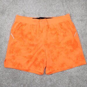 Under Armour Speedpocket Launch Shorts Mens 2XL XXL Orange UA Lined w/ 7" inseam